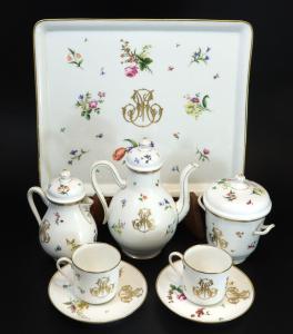 Conjunto Tete a Tete em Porcelana de Paris do Século XIX